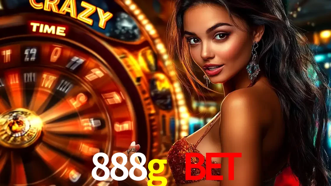 Mulher ao lado da roda de prêmios do jogo de cassino ao vivo Crazy Time, um dos shows de jogos mais emocionantes oferecidos pela plataforma de apostas 888g bet.